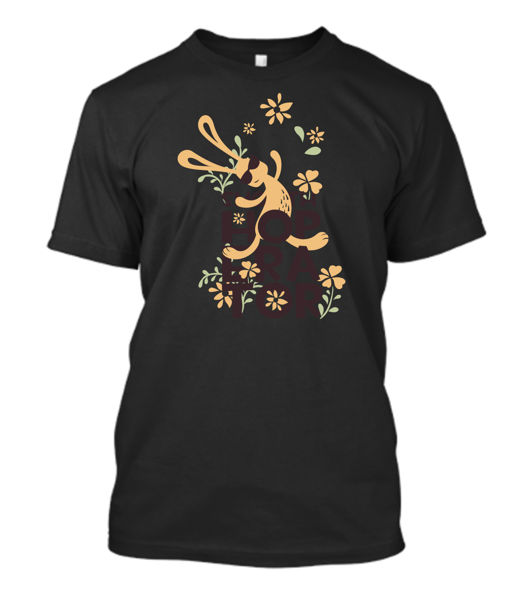 Smooth Hoperator Dancing Bunny With Sunglasses And Flowers T-Shirt