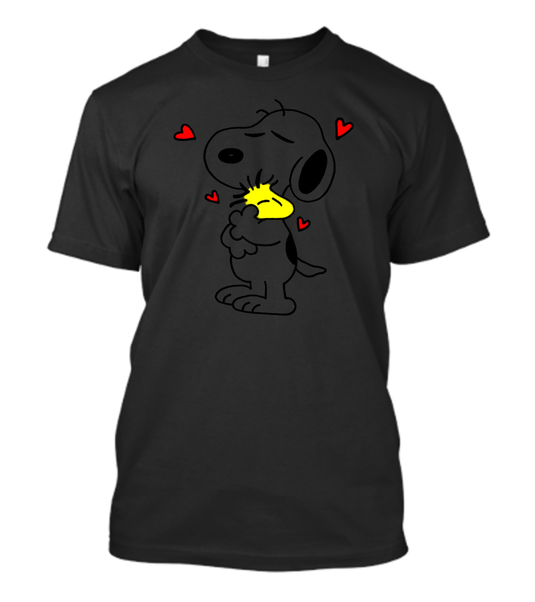 Snoopy Hug Woodstock Valentine Love Hearts T-Shirt