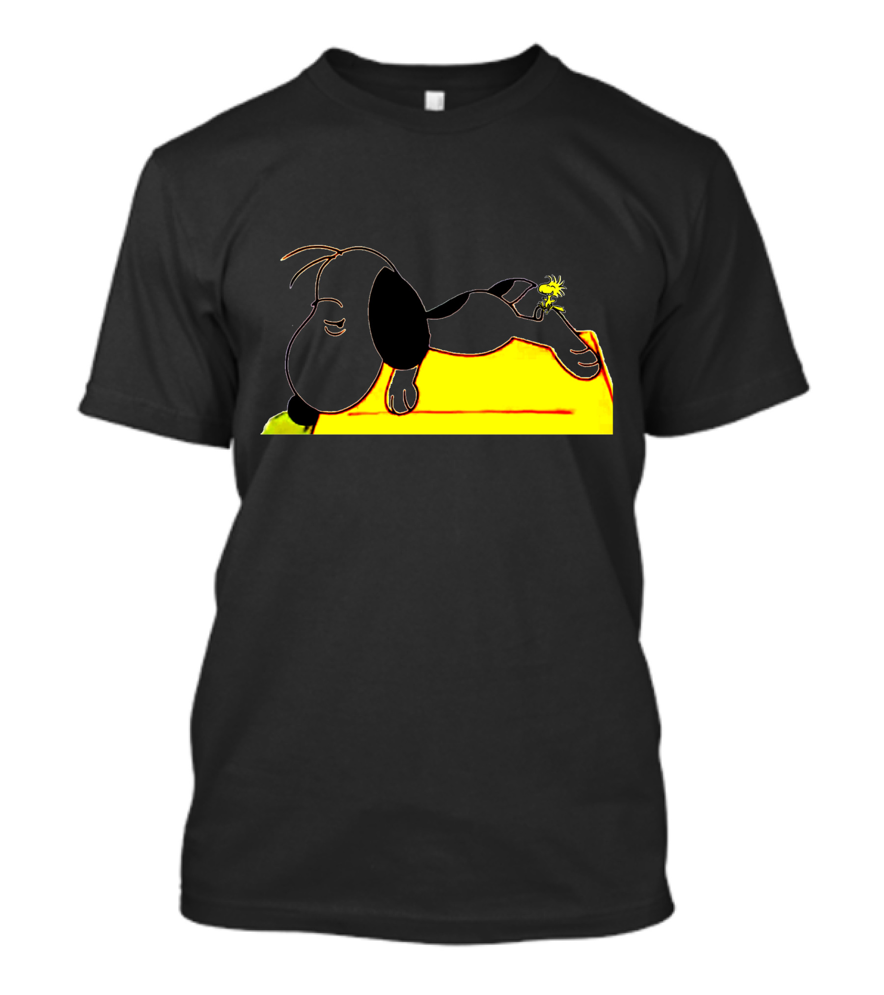Snoopy Tired Of Feeling Sleeping On Doghouse With Woodstock T-Shirt