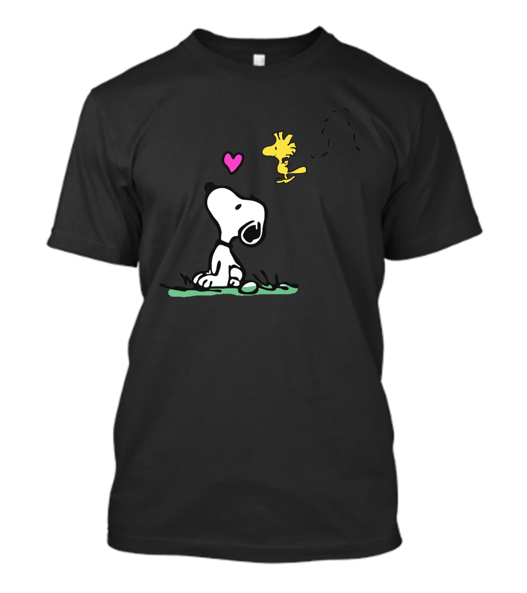 Snoopy And Woodstock Waiting For Love With Heart T-Shirt