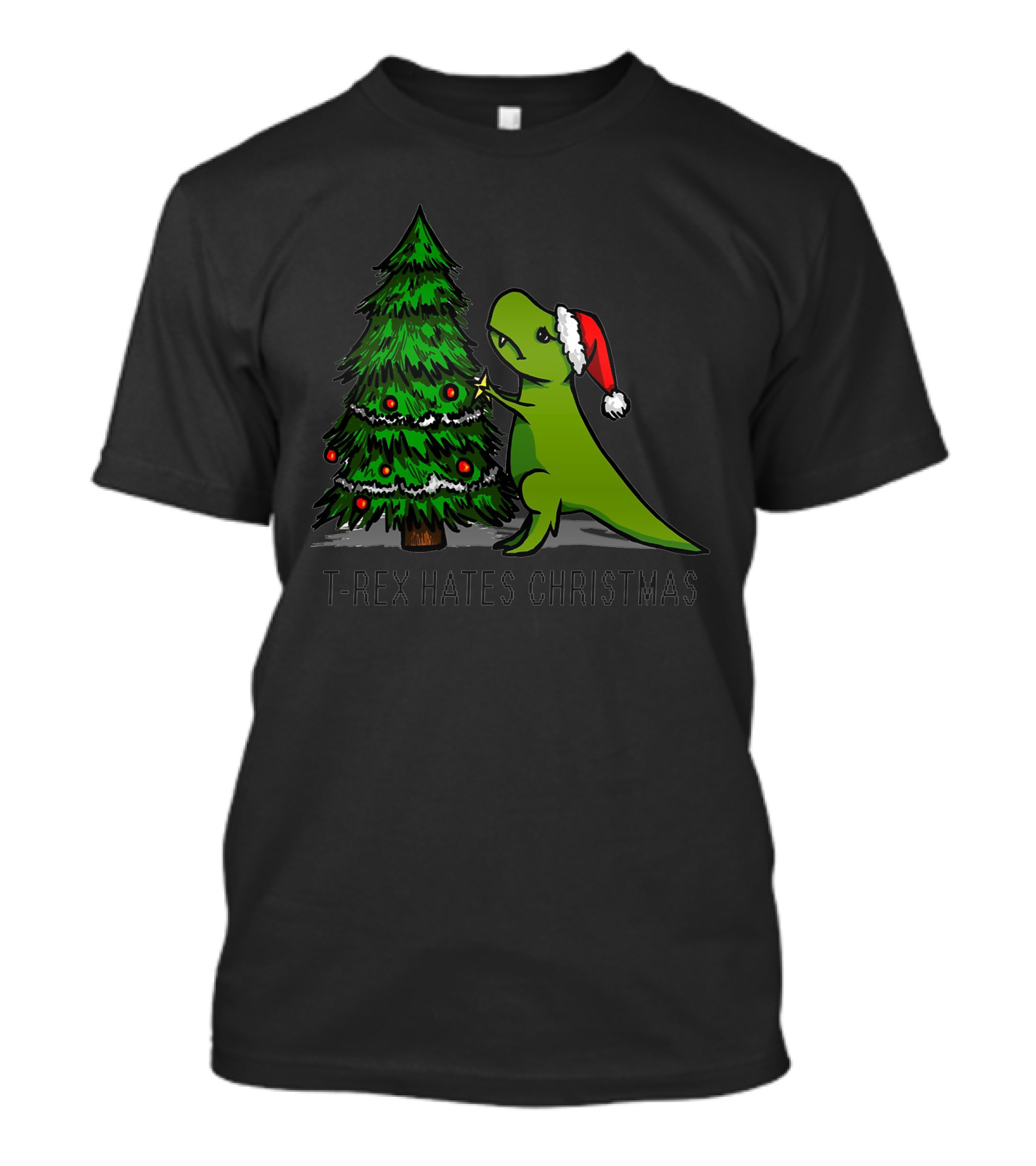 T Rex Hates Christmas T-Shirt