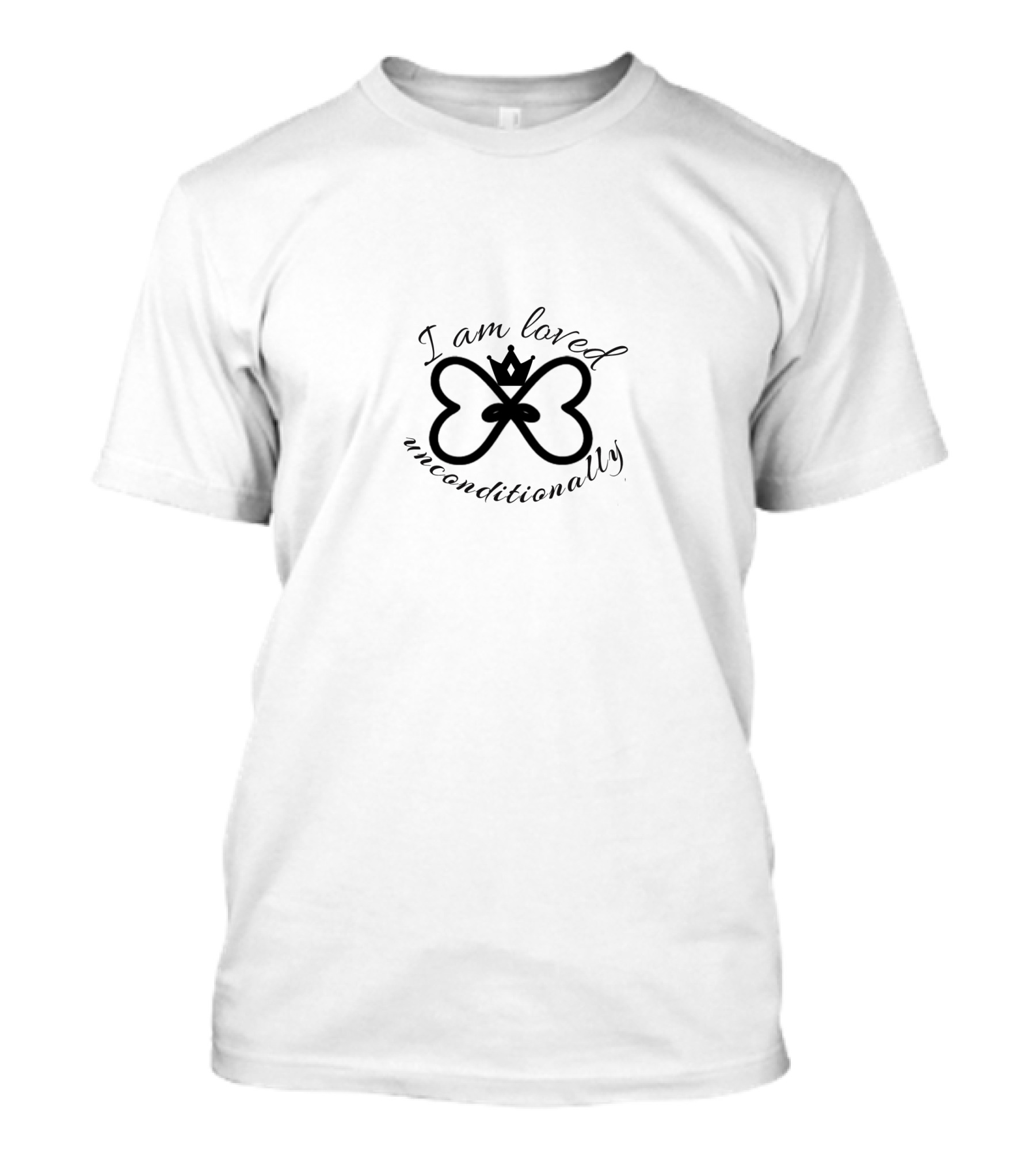 I Am Loved Unconditionally Butterfly Crown T-Shirt