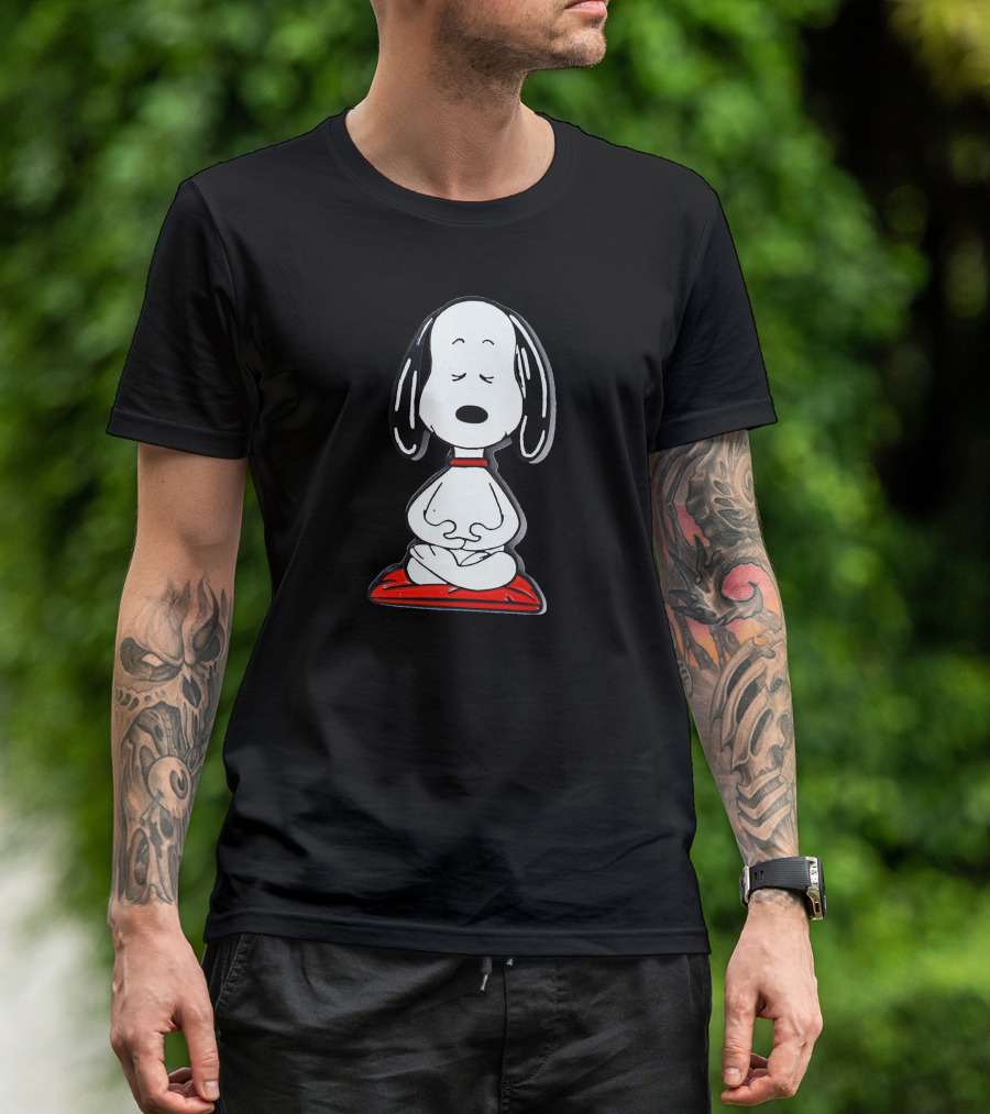 Snoopy Meditating Yoga Pose Peanuts T-Shirt