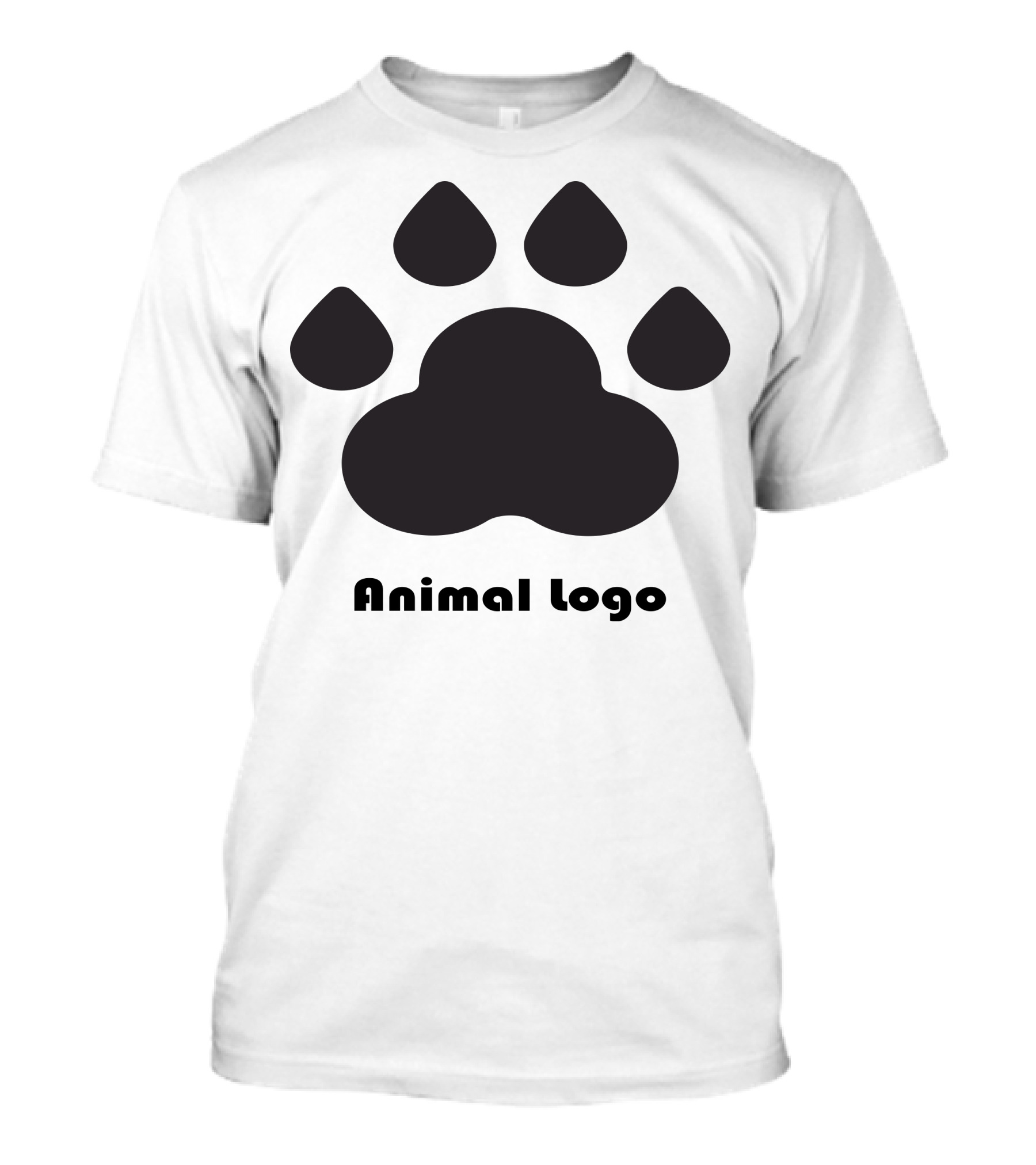 Animal Logo Paw Prints T-Shirt