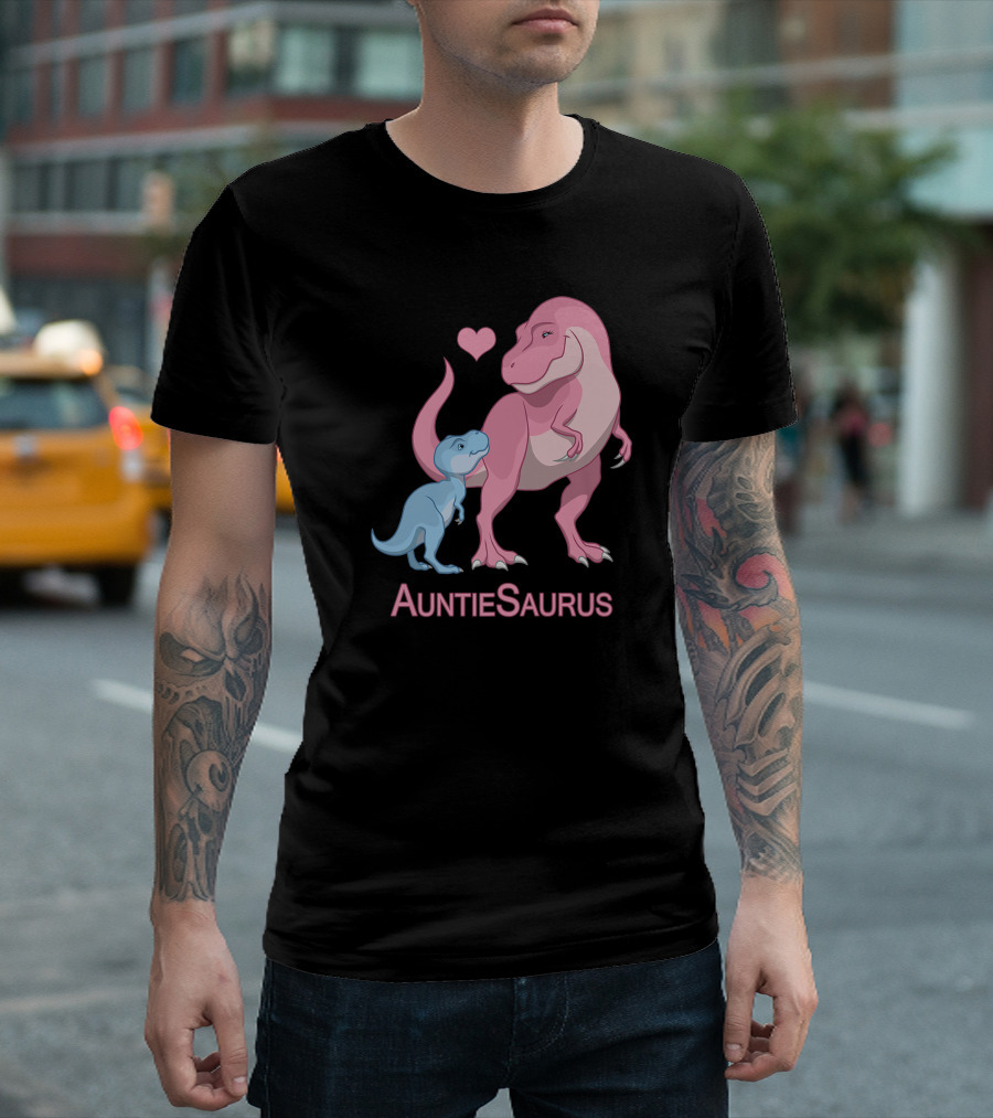 Auntiesaurus Rex Baby Boy Dinosaur Love T-Shirt