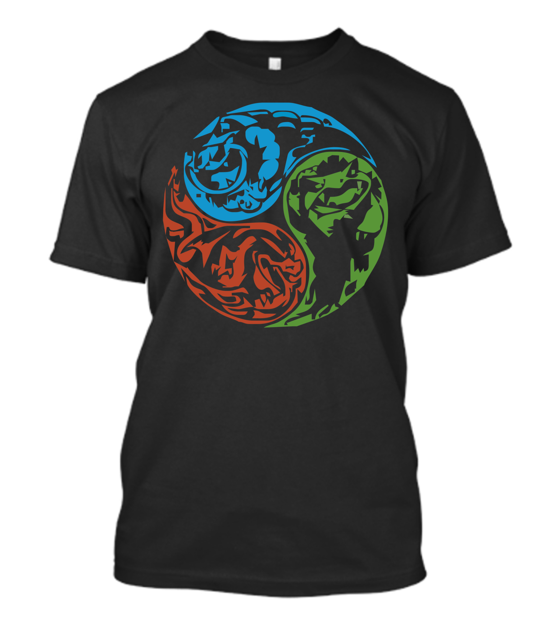 Balance Of Power Clearance Dragon Color Yin Yang T-Shirt