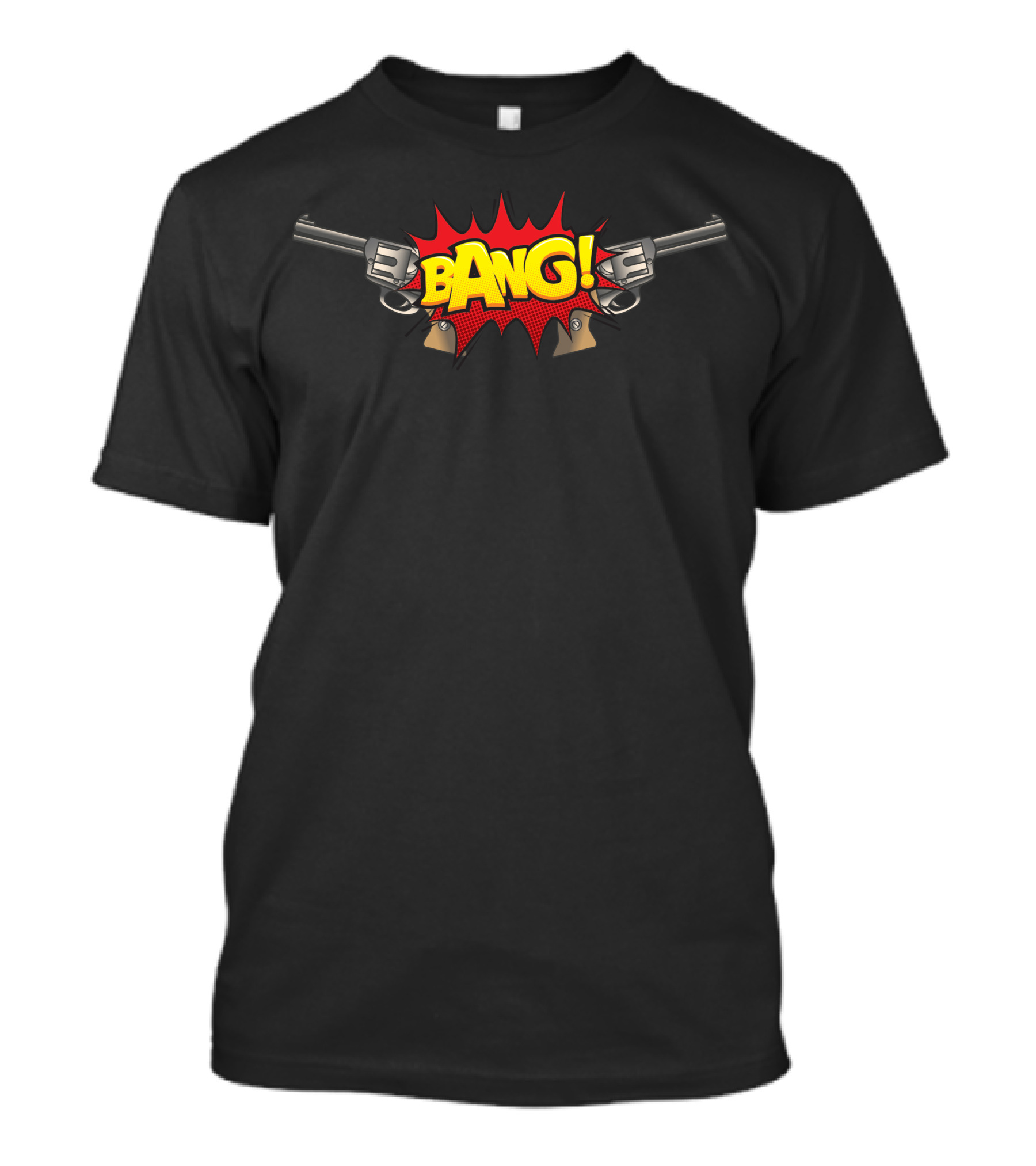 Bang Comic Style Revolver枪对agnostics Match T-Shirt