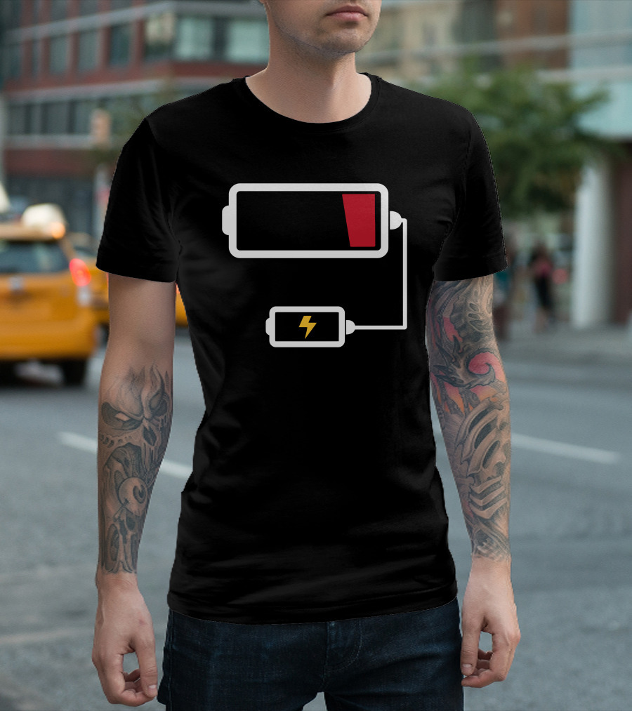Battery Low Mother Recharging Child Connection T-Shirt