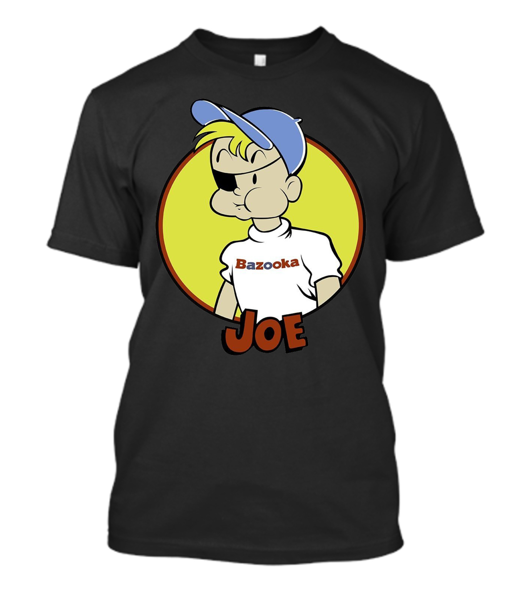 Bazooka Joe Cartoon Character With Blue Cap And Eyepatch For Birthday Present T-Shirt