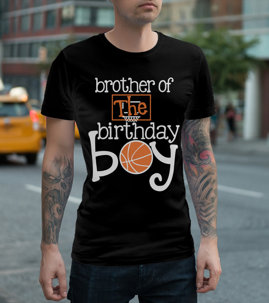 Brother Of The Birthday Boy Basketball T-Shirt