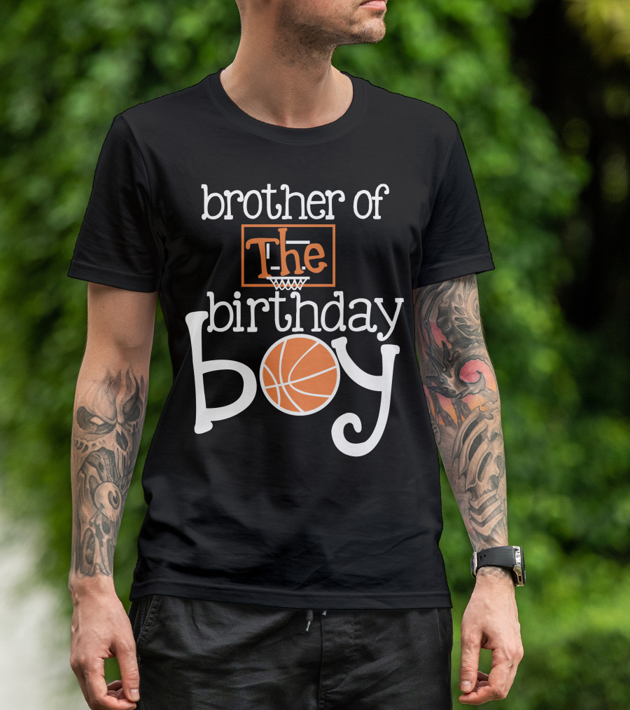 Brother Of The Birthday Boy Basketball T-Shirt