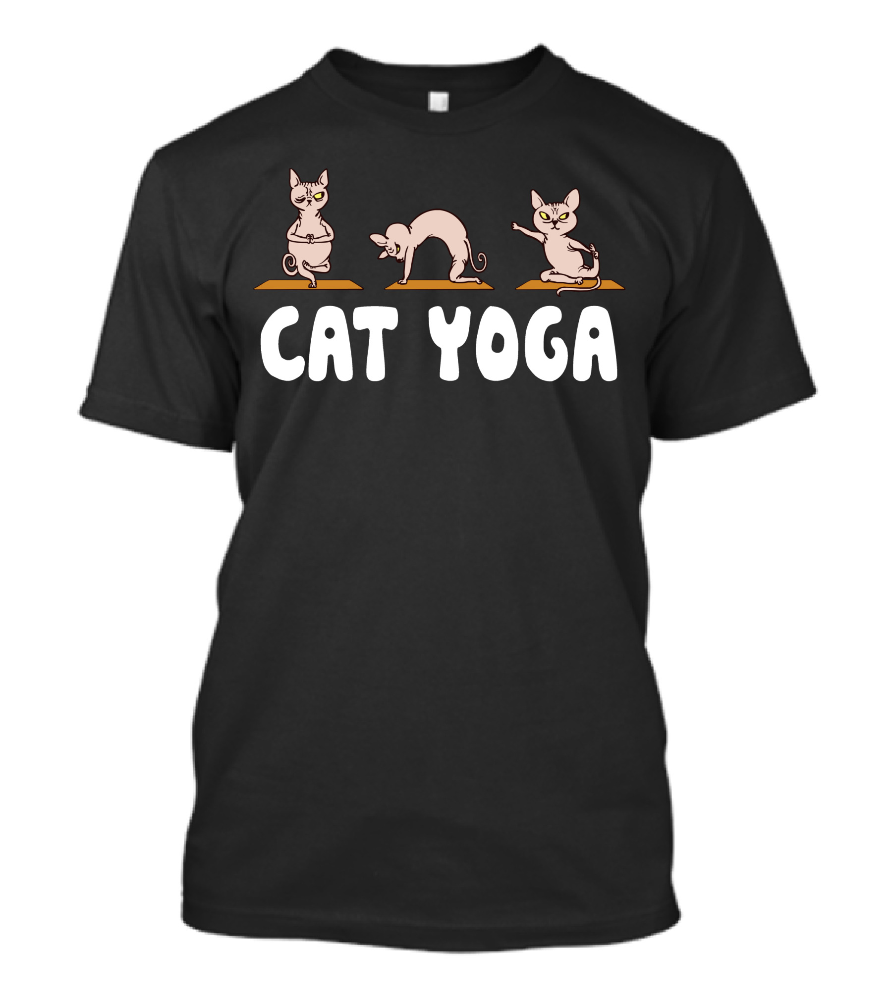 Cat Yoga Dark Humor Feline Poses T-Shirt