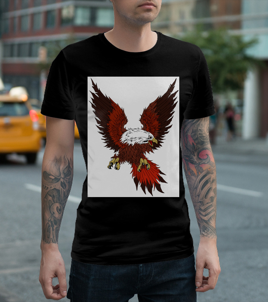 Eagles Bald Eagle Soaring Wings Outstretched T-Shirt