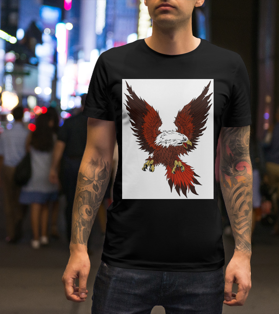 Eagles Bald Eagle Soaring Wings Outstretched T-Shirt