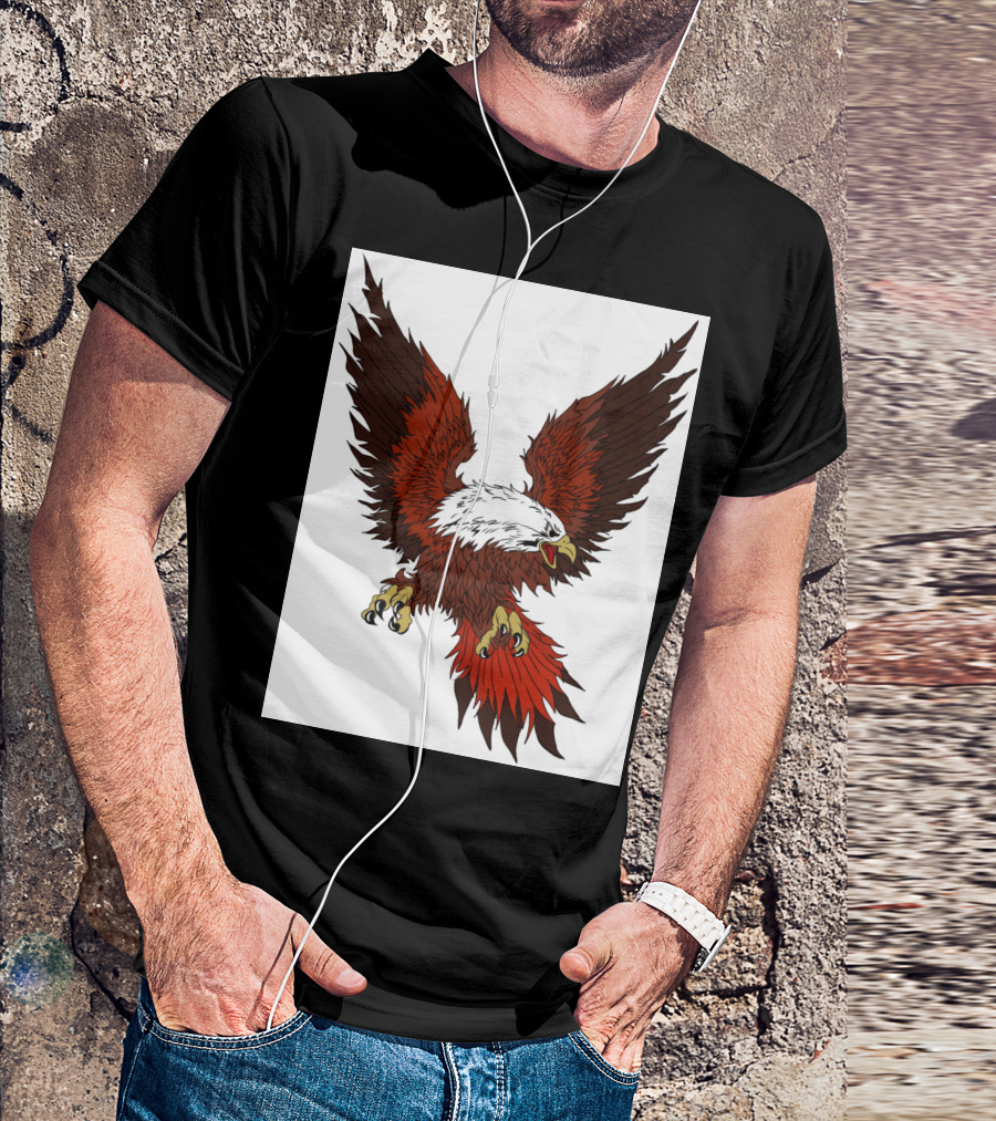 Eagles Bald Eagle Soaring Wings Outstretched T-Shirt