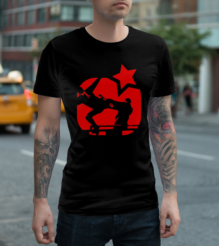 Eric Cantona Kungfu Manchester United Star Kick T-Shirt
