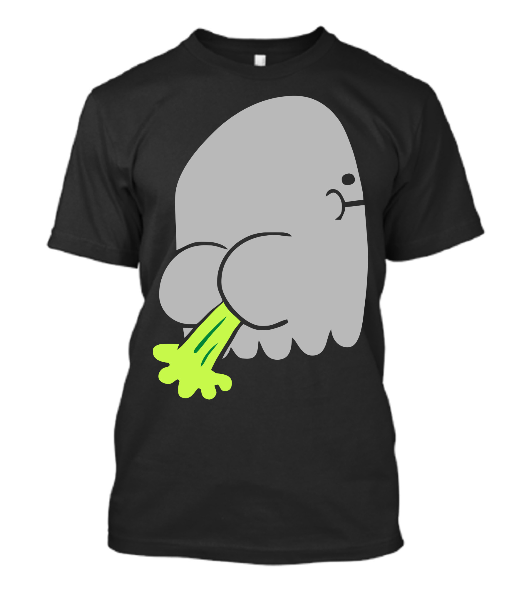Ghost Fart Ghost With Green Farting T-Shirt