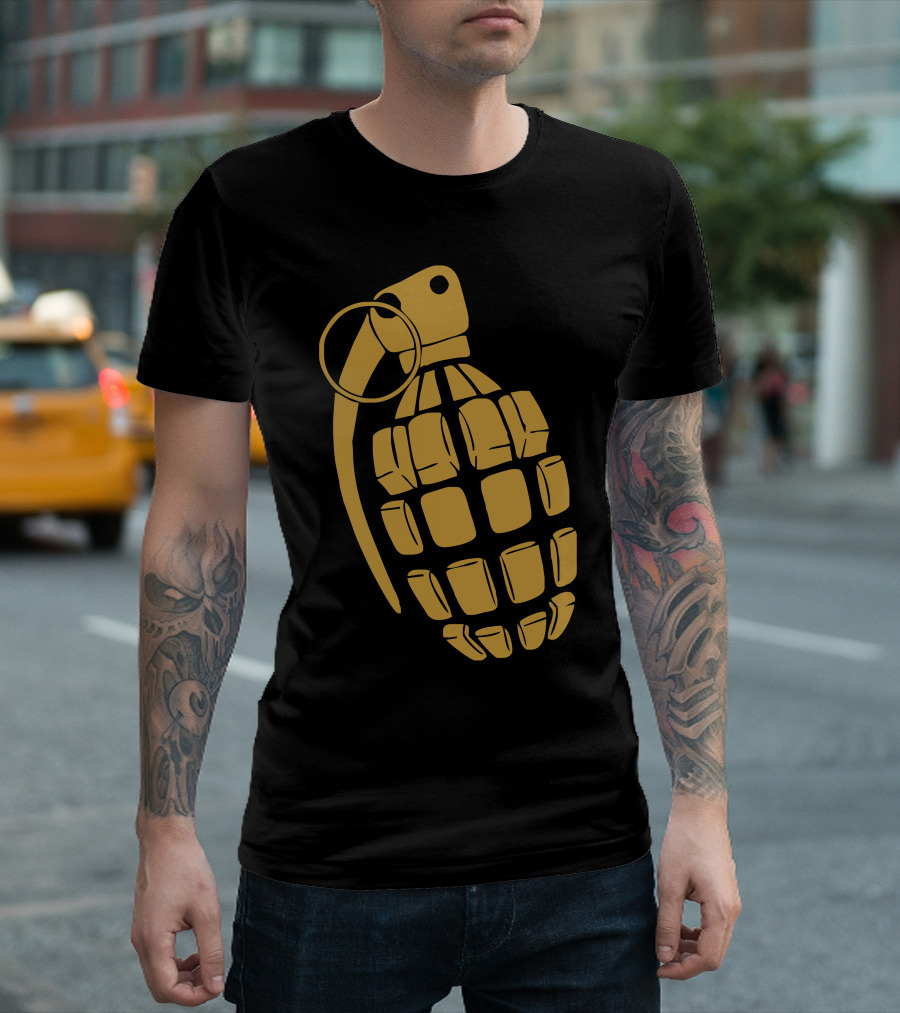 Granate Grenade Weapon Krieg War Pc Game Classic Usa Army T-Shirt