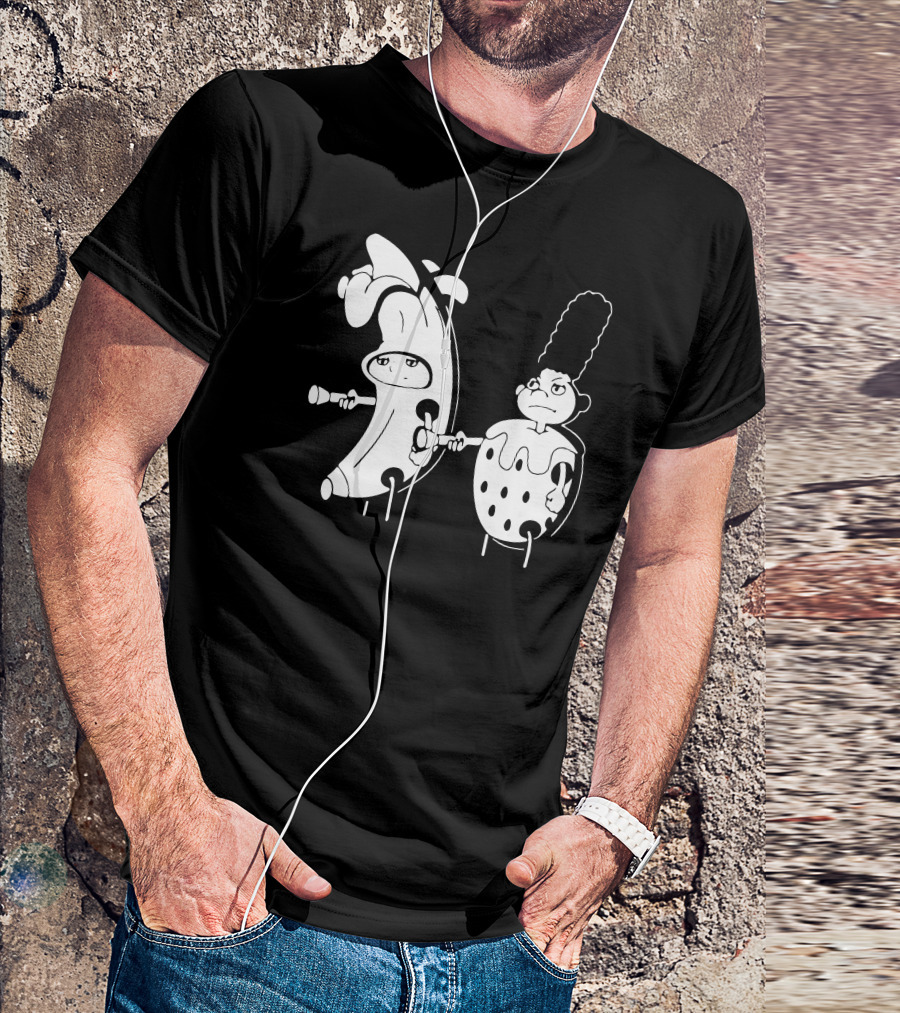 Hey Arnold Meets Pop Culture Characters In Monochrome Playful Crossover T-Shirt