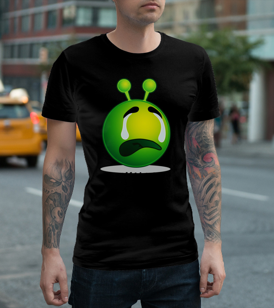 I Want My Weekend Back Crying Alien Emoji T-Shirt
