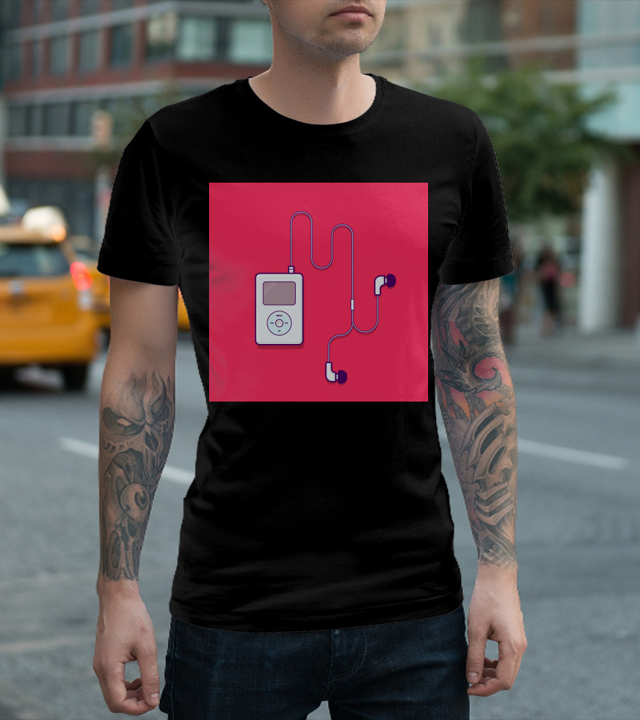 iPod Classic Retro Music Player with Earbuds T-Shirt
