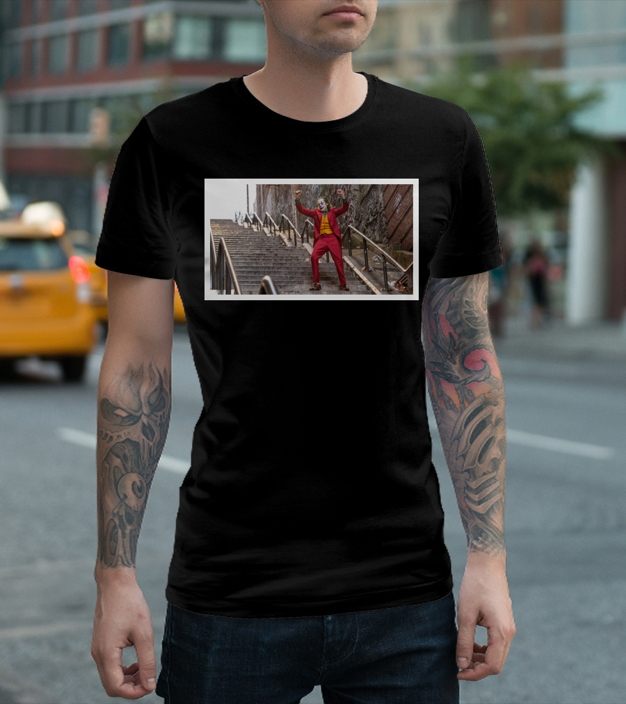 Joaquin Joker Stairs Scene T-Shirt