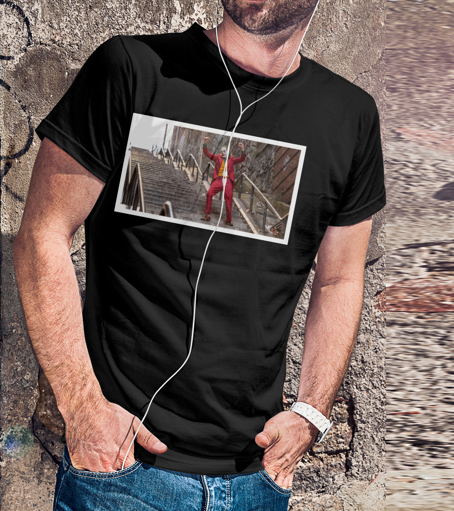 Joaquin Joker Stairs Scene T-Shirt