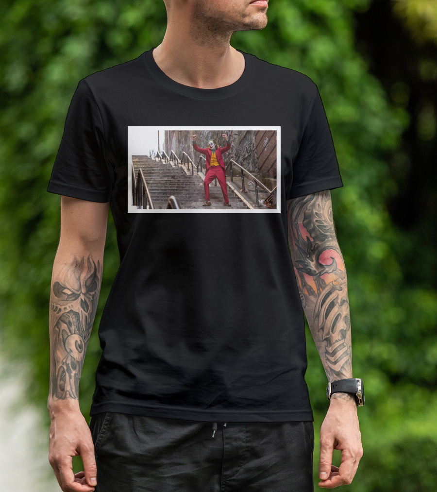 Joaquin Joker Stairs Scene T-Shirt