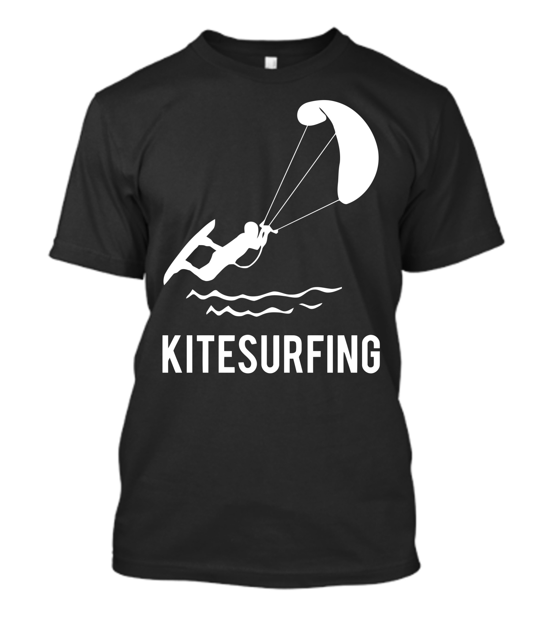 Kitesurfing Adventure Graphic With Surfer And Kite T-Shirt