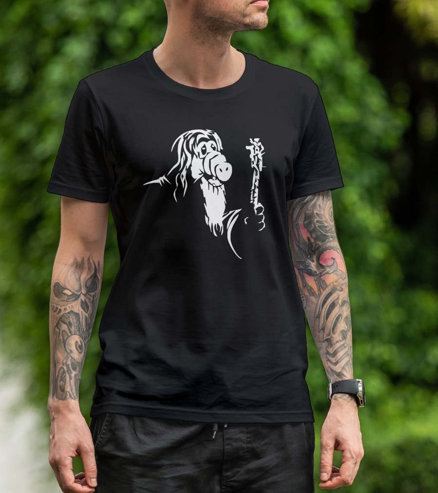 Lord Of The Rings Gandalf Alf Funny Cool Screenprinted Mashup T-Shirt