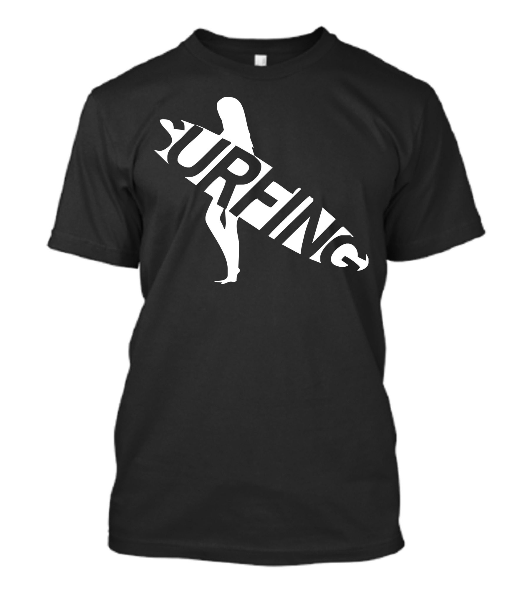 Surfing Silhouette With Surfboard And Figure T-Shirt