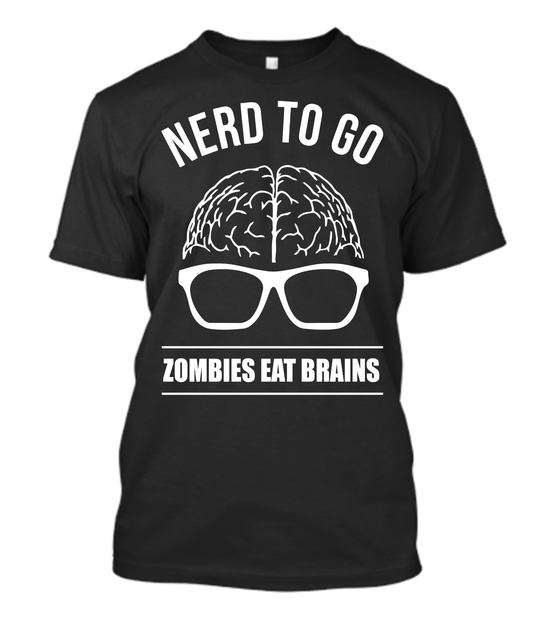 Nerd To Go Zombies Eat Brains T-Shirt