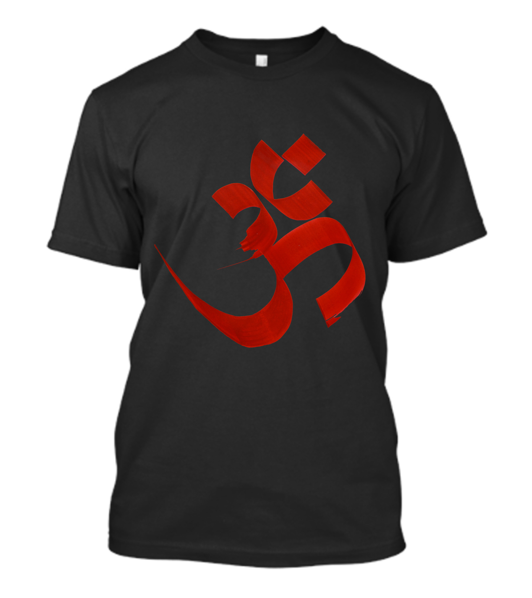 Om Symbol Red Bold Script T-Shirt