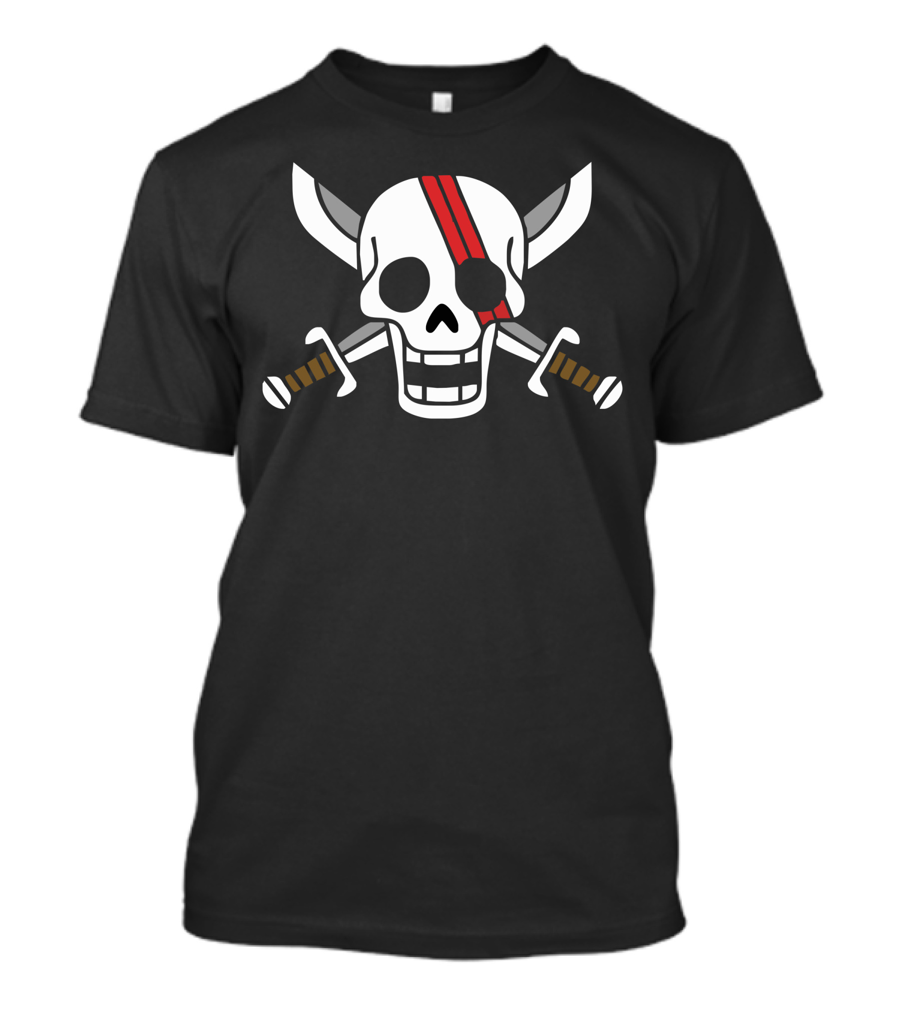 One Piece Shanks Jolly Roger Skull And Crossed Swords Emblem T-Shirt