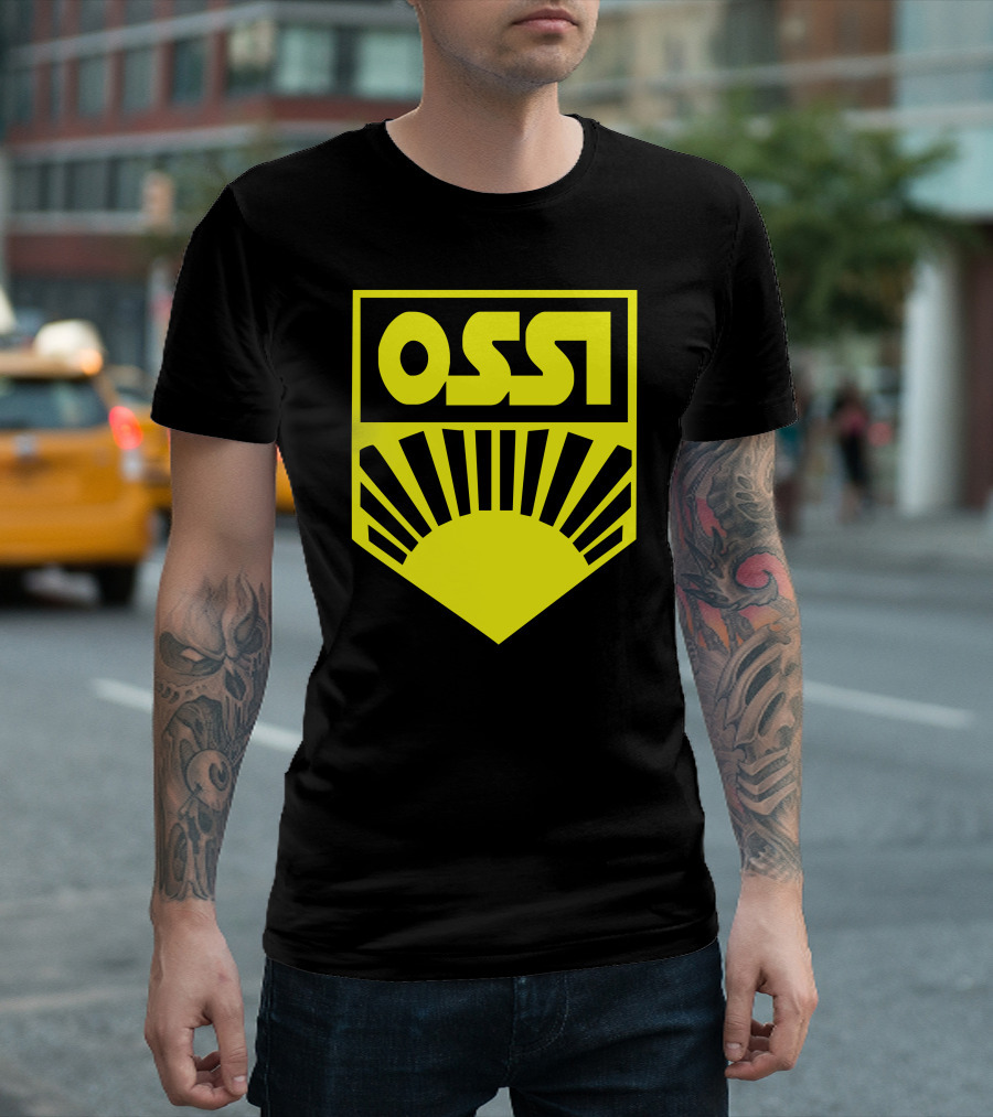 Ossi Fdj Ddr Fun Retro Style Badge with Sunrise T-Shirt