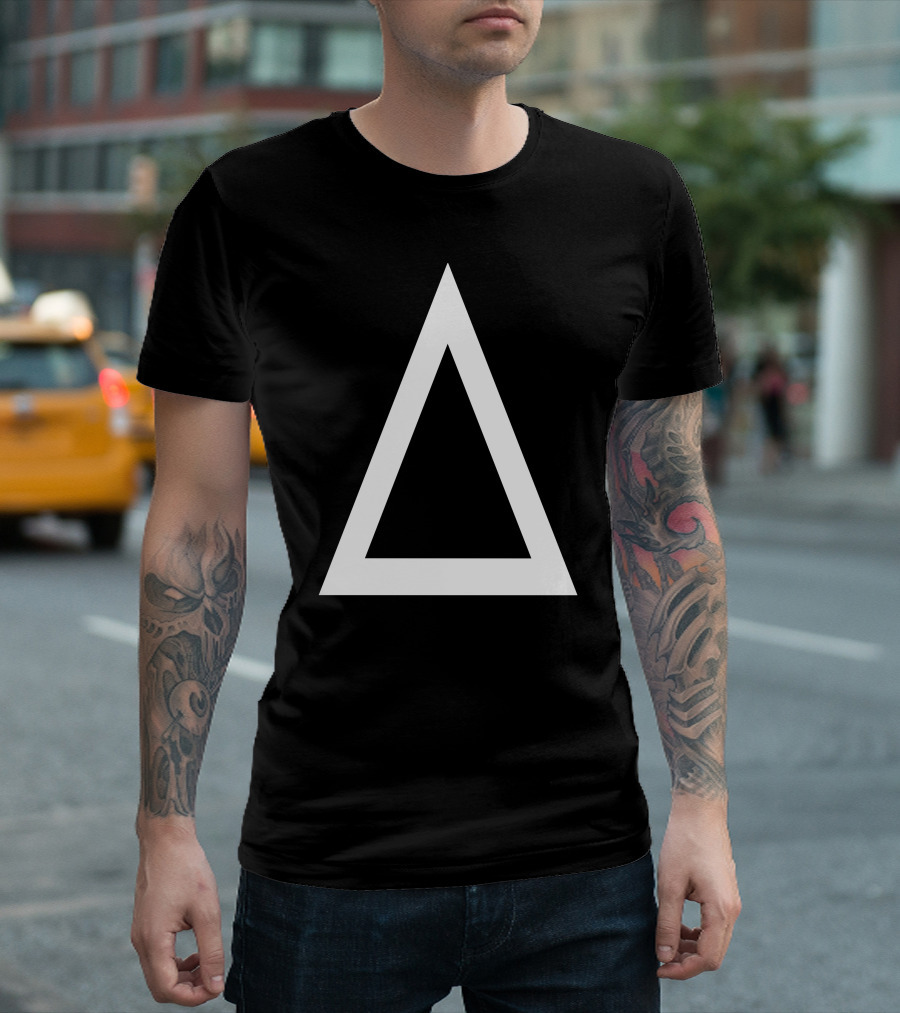 Prism Triangle White Outline Baseball Jersey T-Shirt