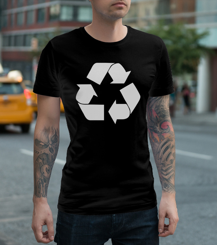 Recycle Symbol Trio Arrows White T-Shirt