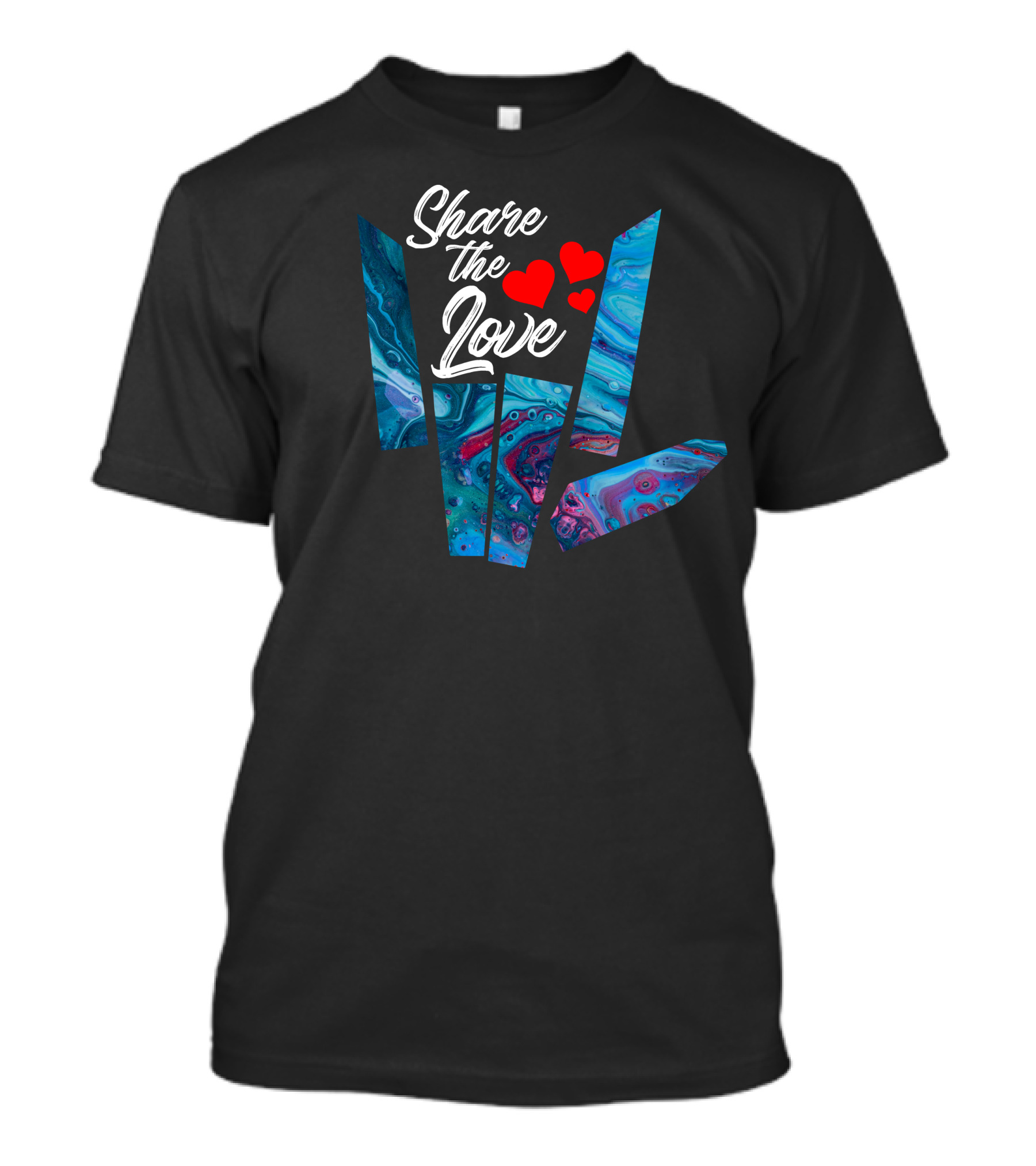 Share The Love For Dark Blue Hearts T-Shirt
