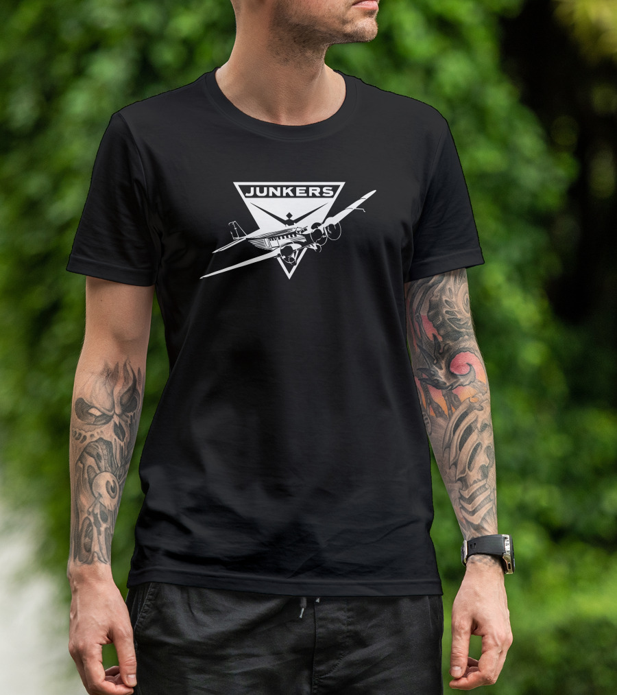 Junkers Ju 53 Luftwaffe Oldschool Kult Flieger Tanten Aircraft T-Shirt