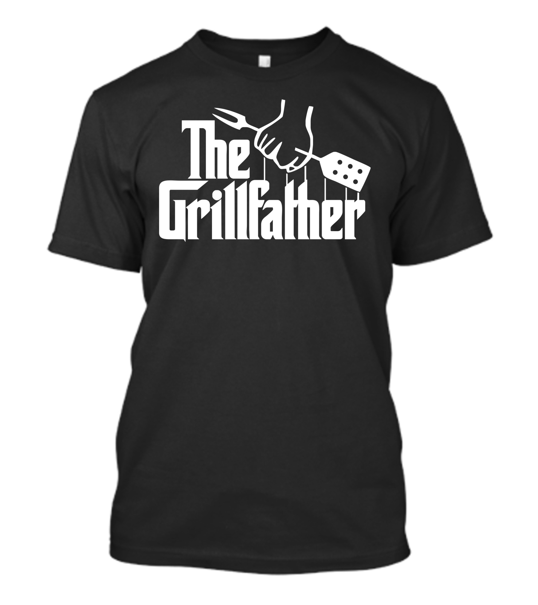 The Grillfather Funny BBQ Spatula And Fork Hand T-Shirt