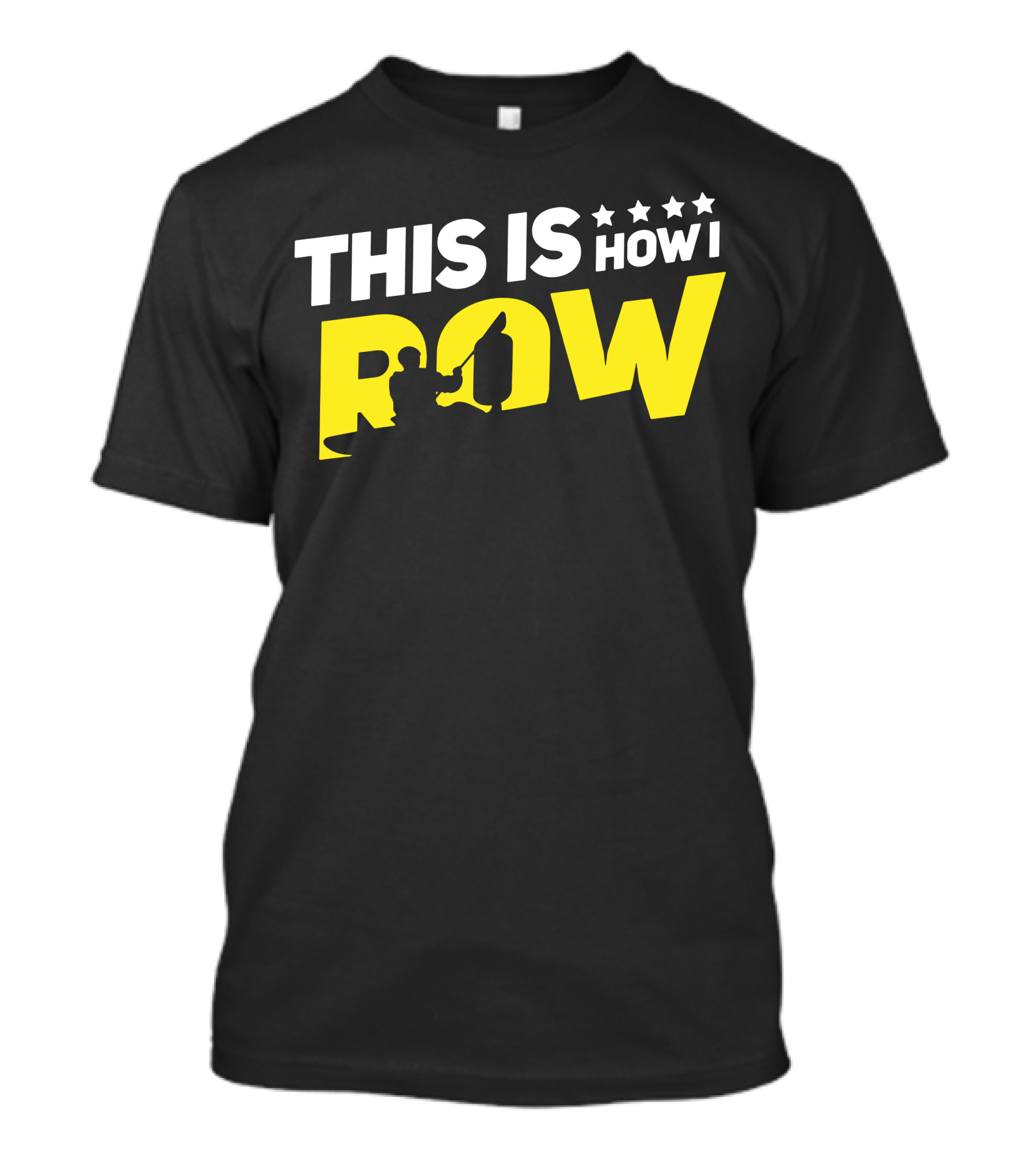 THIS IS HOW I ROW Kayak Silhouette With Stars T-Shirt