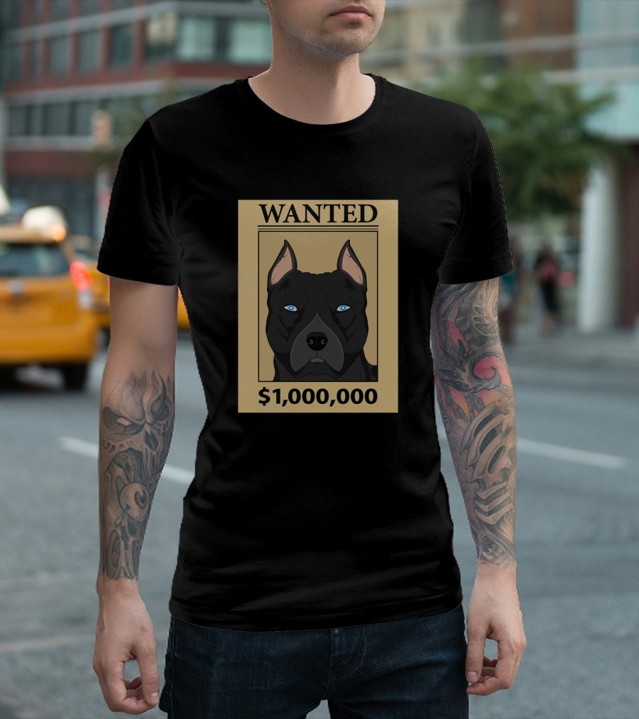 WANTED PITBULL $1,000,000 T-Shirt