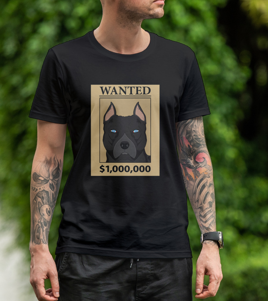 WANTED PITBULL $1,000,000 T-Shirt