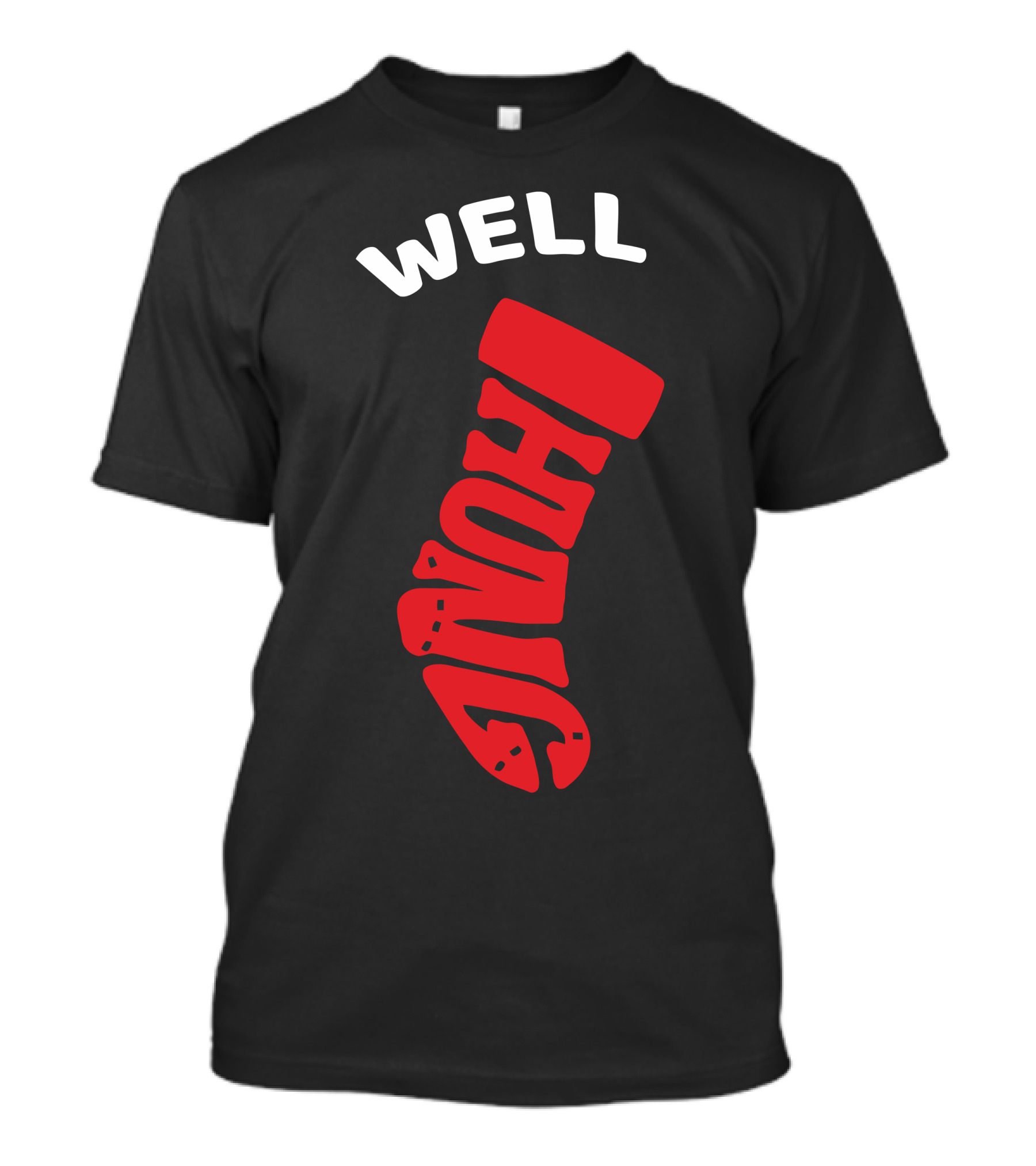 Well Hung Red Stocking Christmas Humor T-Shirt