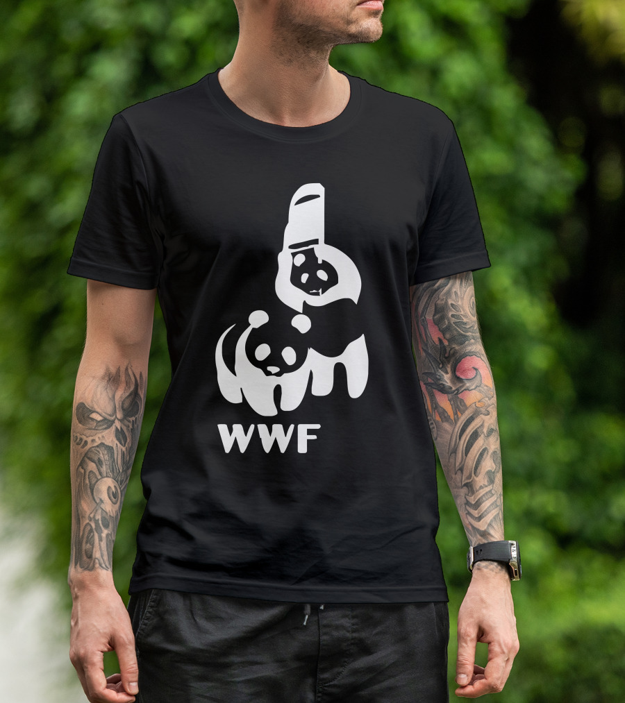 WWF Funny Panda Bear Banksy Wrestling T-Shirt