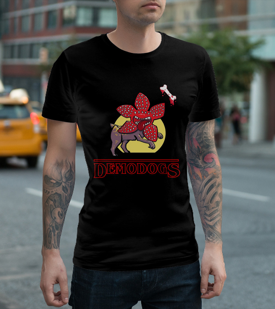 Adopt a Demodog Merch Creepy Creature with Bloody Bone T-Shirt