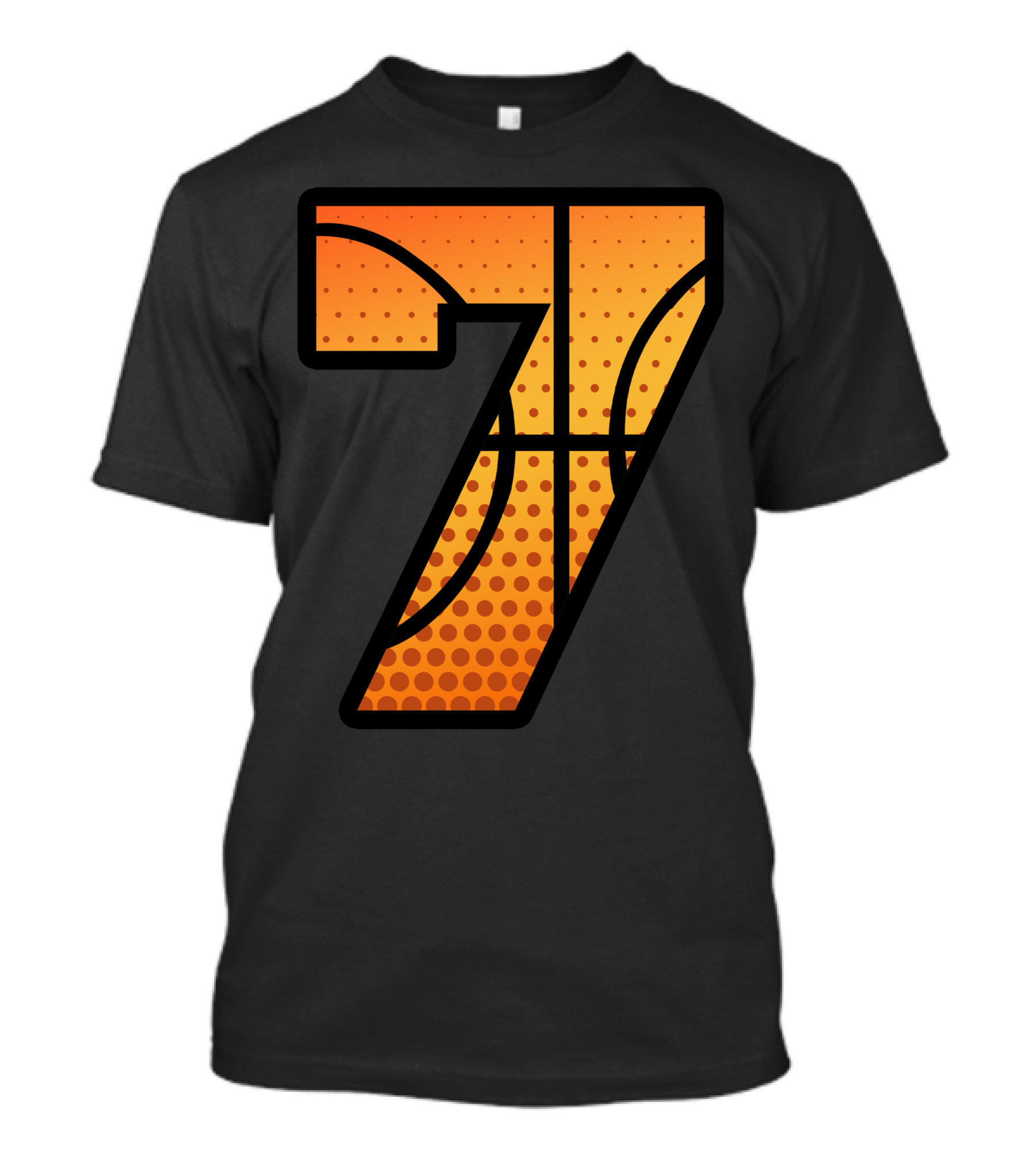 Basketball Seven Graphic Number T-Shirt