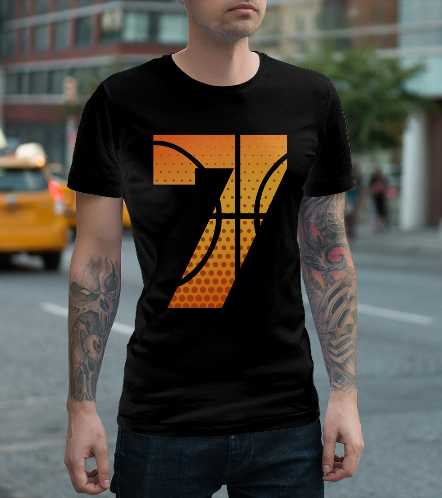 Basketball Seven Graphic Number T-Shirt