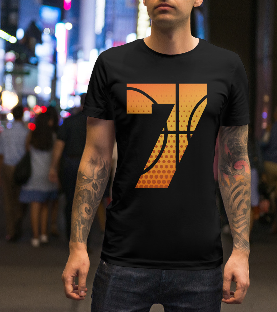 Basketball Seven Graphic Number T-Shirt