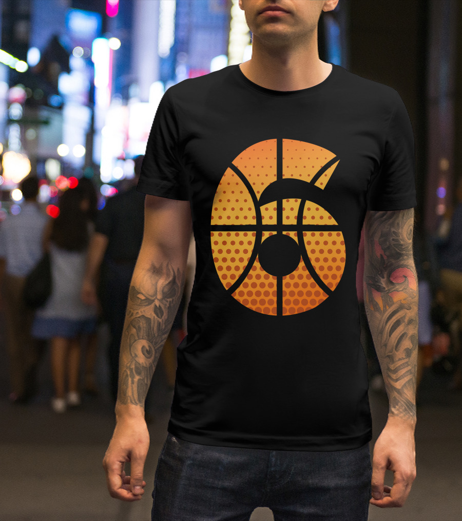 Basketball-Themed Number 6 T-Shirt